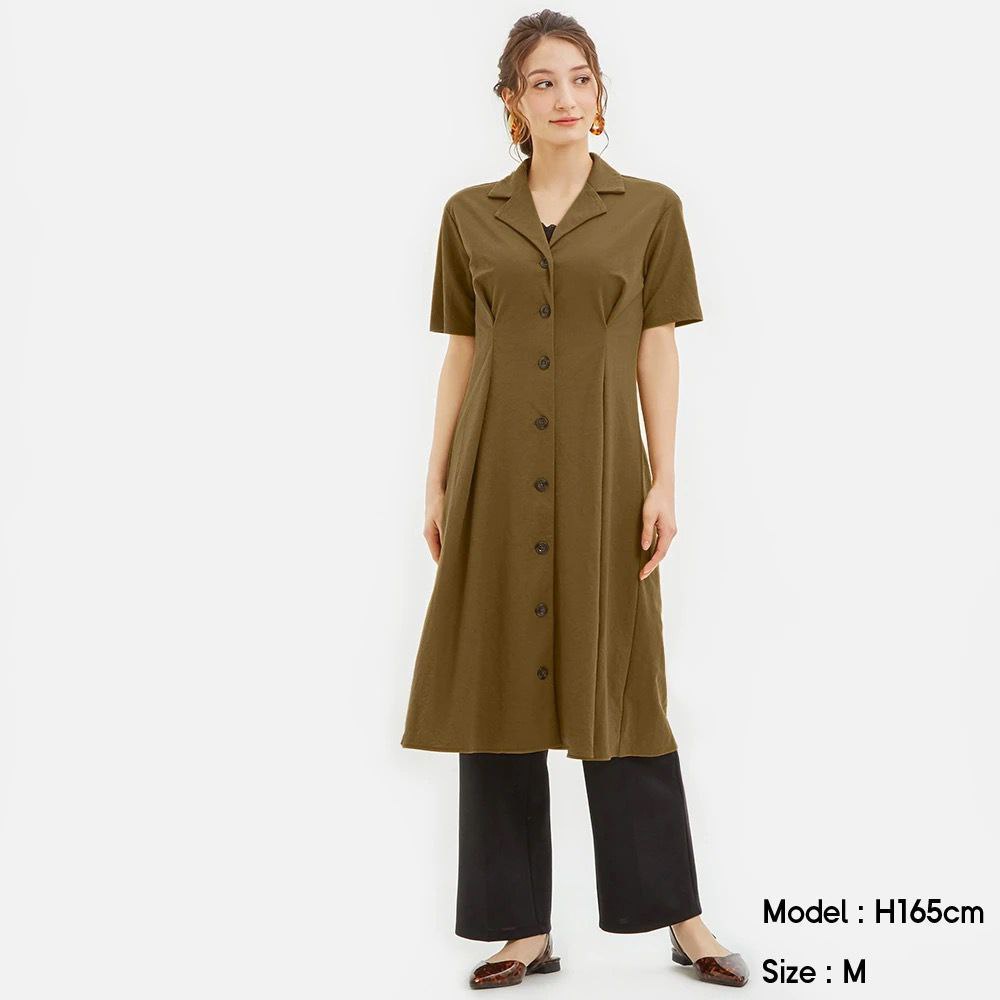 Uniq button simple dress