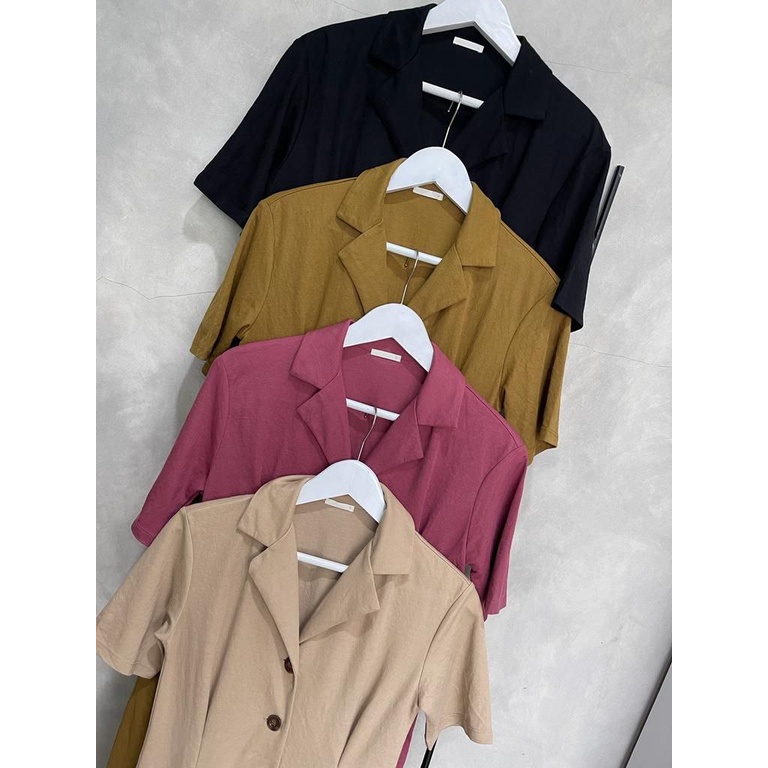Uniq button simple dress