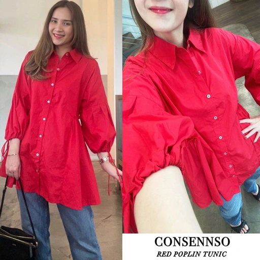 Image of Consennso poplin tunic dress