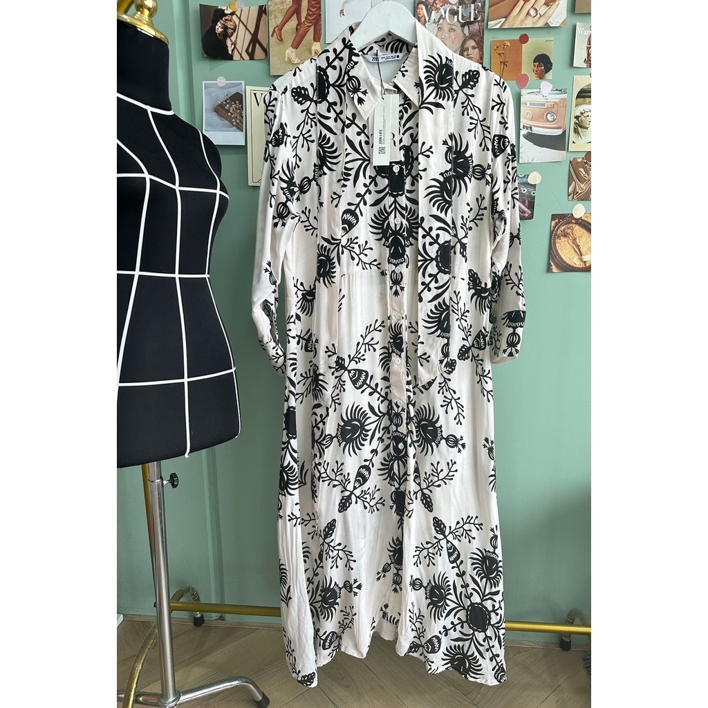 Zrrr printed maxy dress