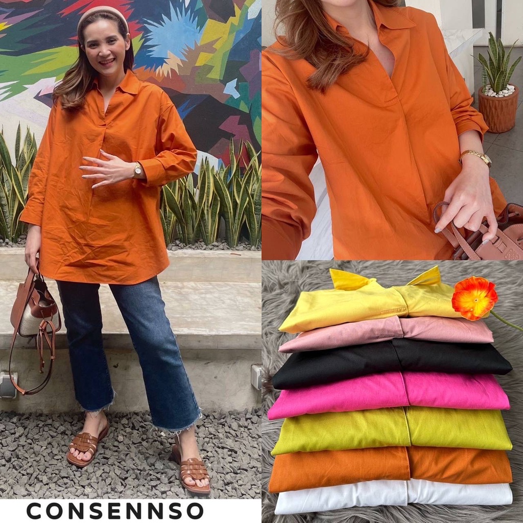 Consennso Vneck oversized blouse