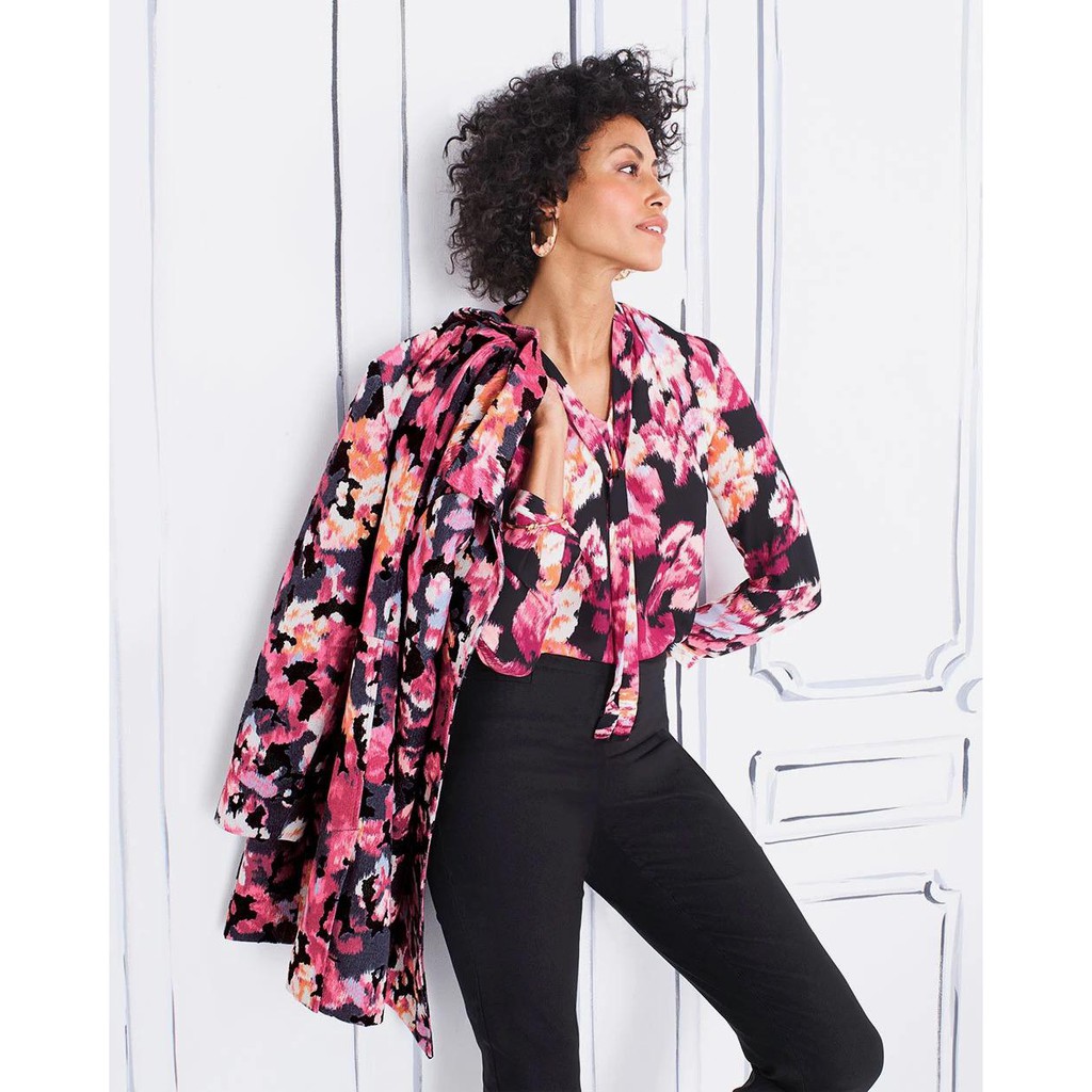 Chc tie floral print blouse