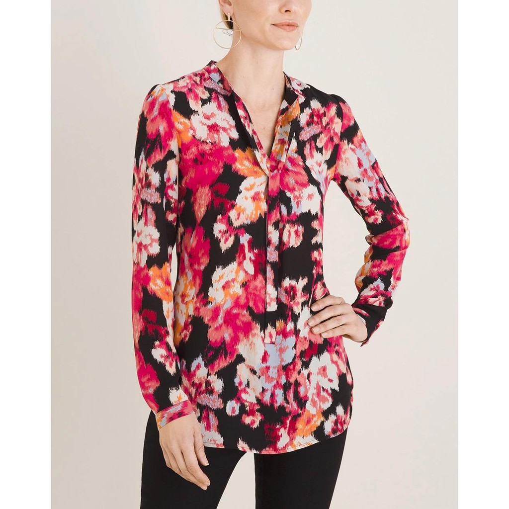 Chc tie floral print blouse
