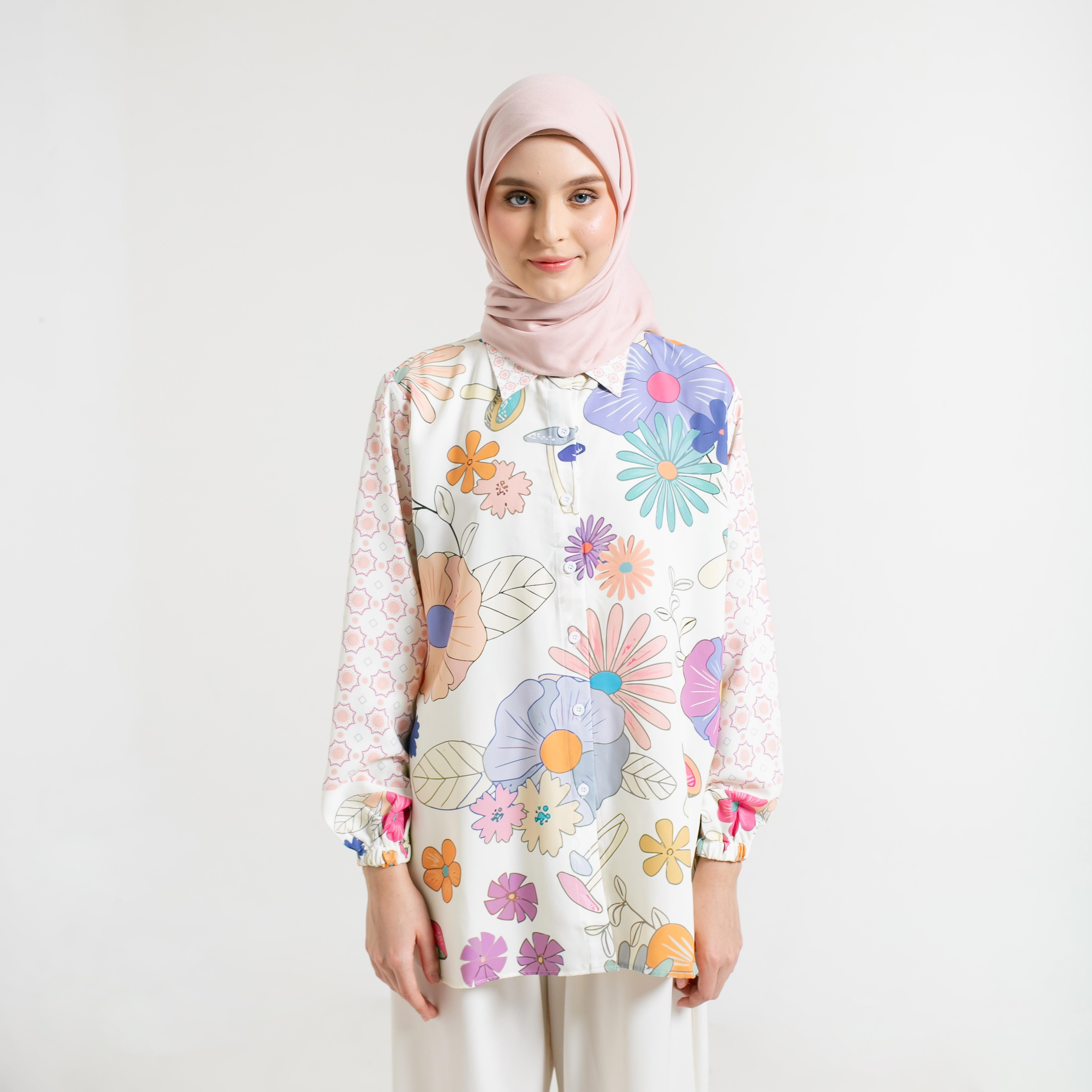 Kemeja Full Print Ayesha by Ameela.KL