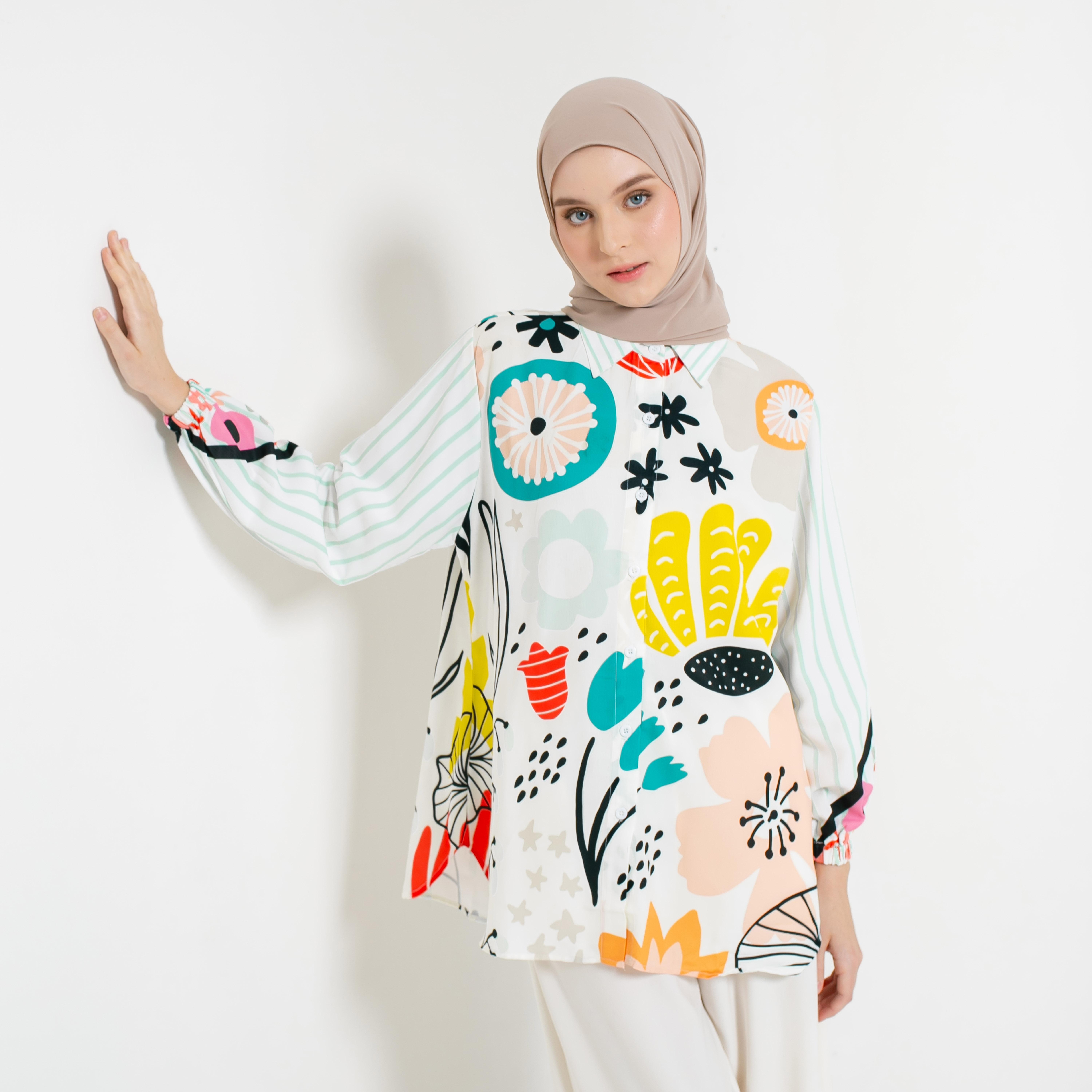 Kemeja Full Print Ayesha by Ameela.KL
