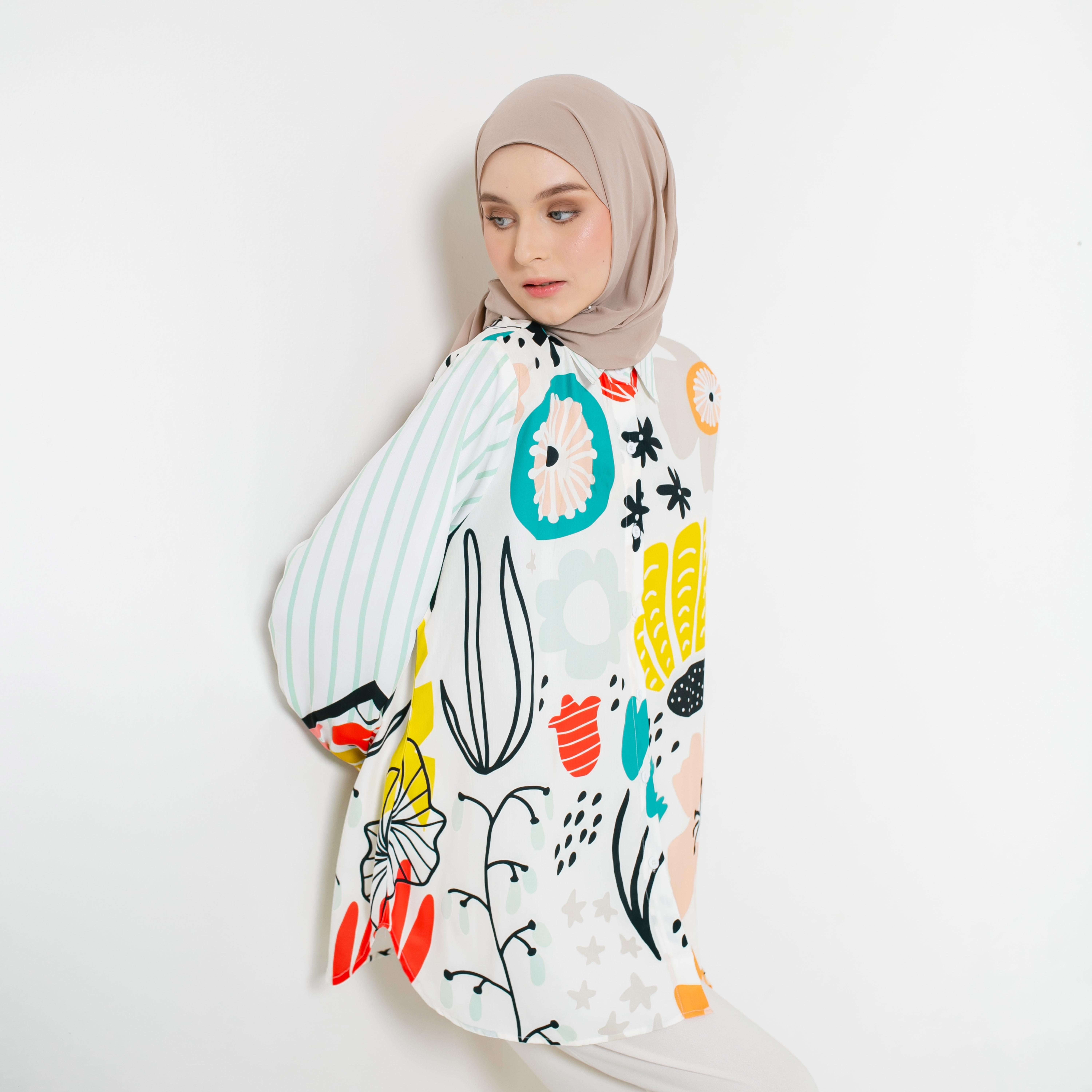 Kemeja Full Print Ayesha by Ameela.KL