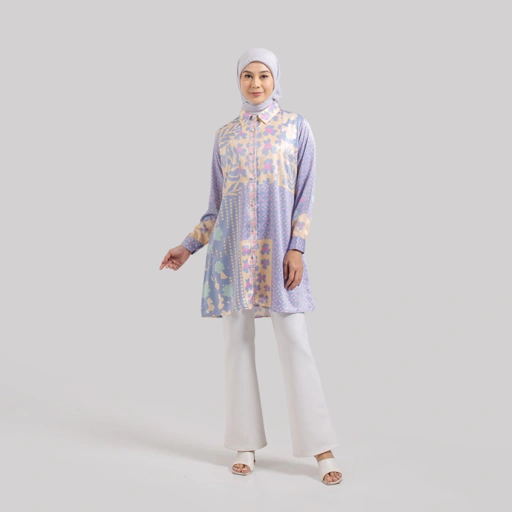 Tunik Full Print SALWA Silk Premium by Ameela.KL