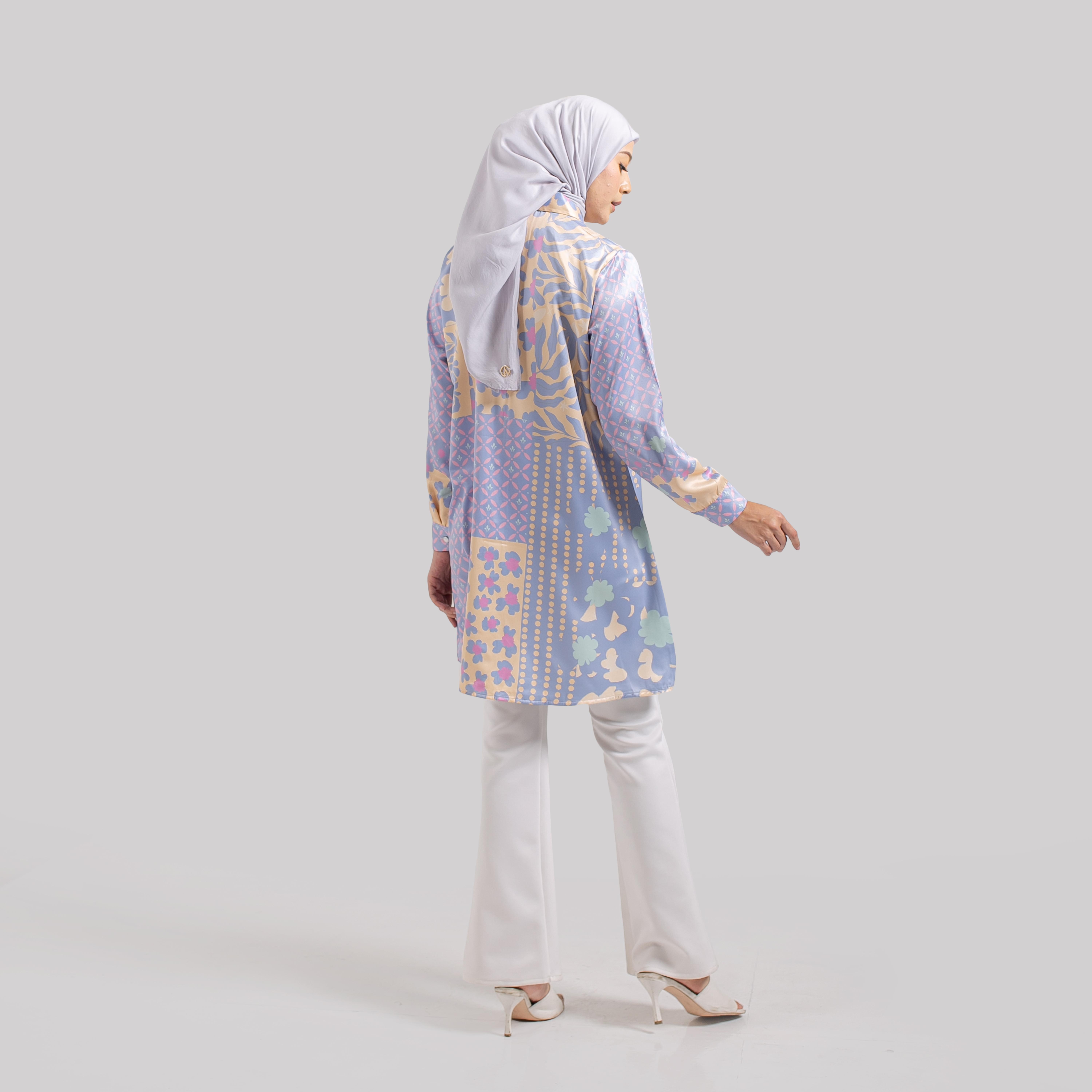 Tunik Full Print SALWA Silk Premium by Ameela.KL