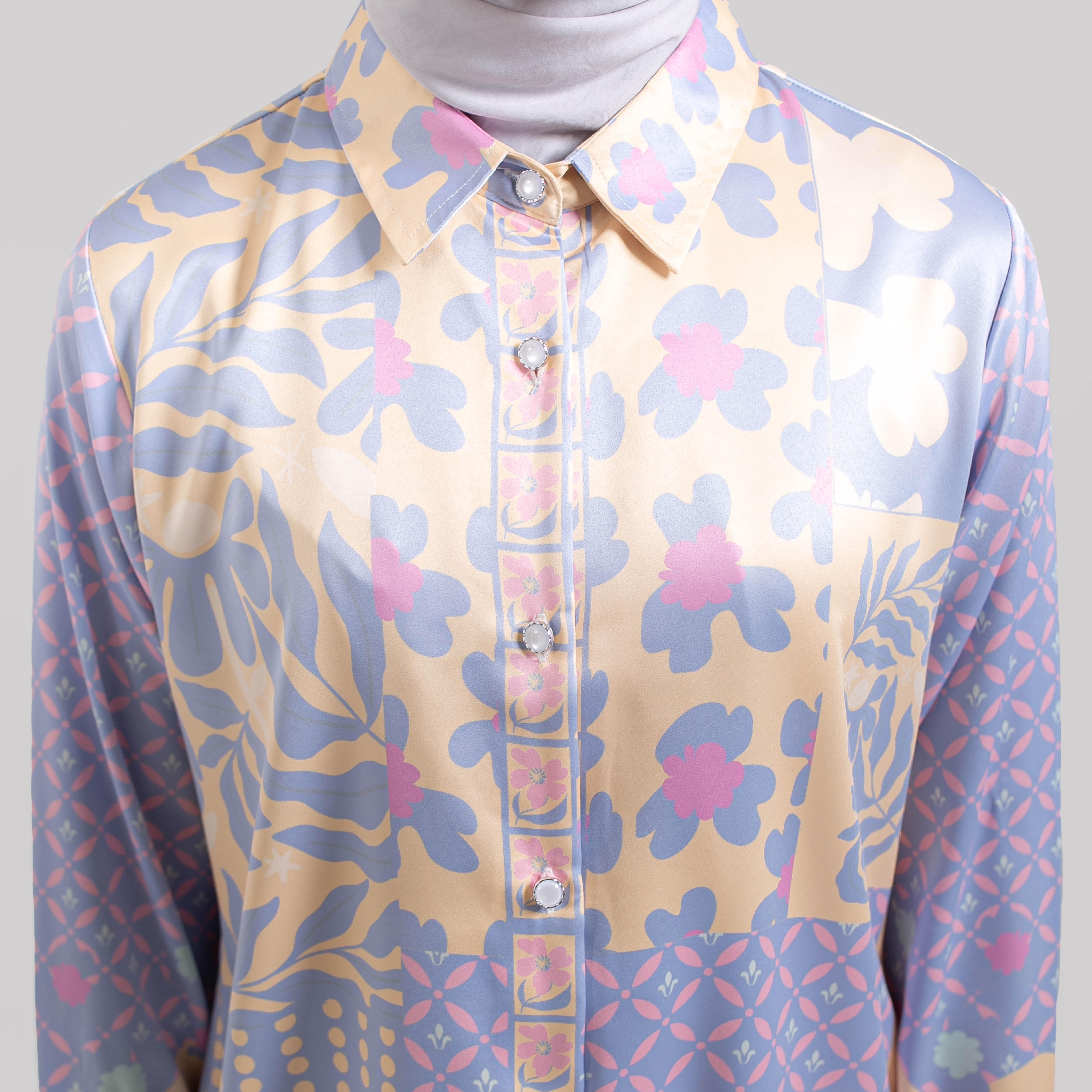 Tunik Full Print SALWA Silk Premium by Ameela.KL