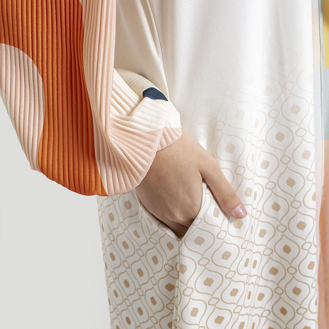 Gamis Full Print MIX Pilsket Zahira by Ameela.KL