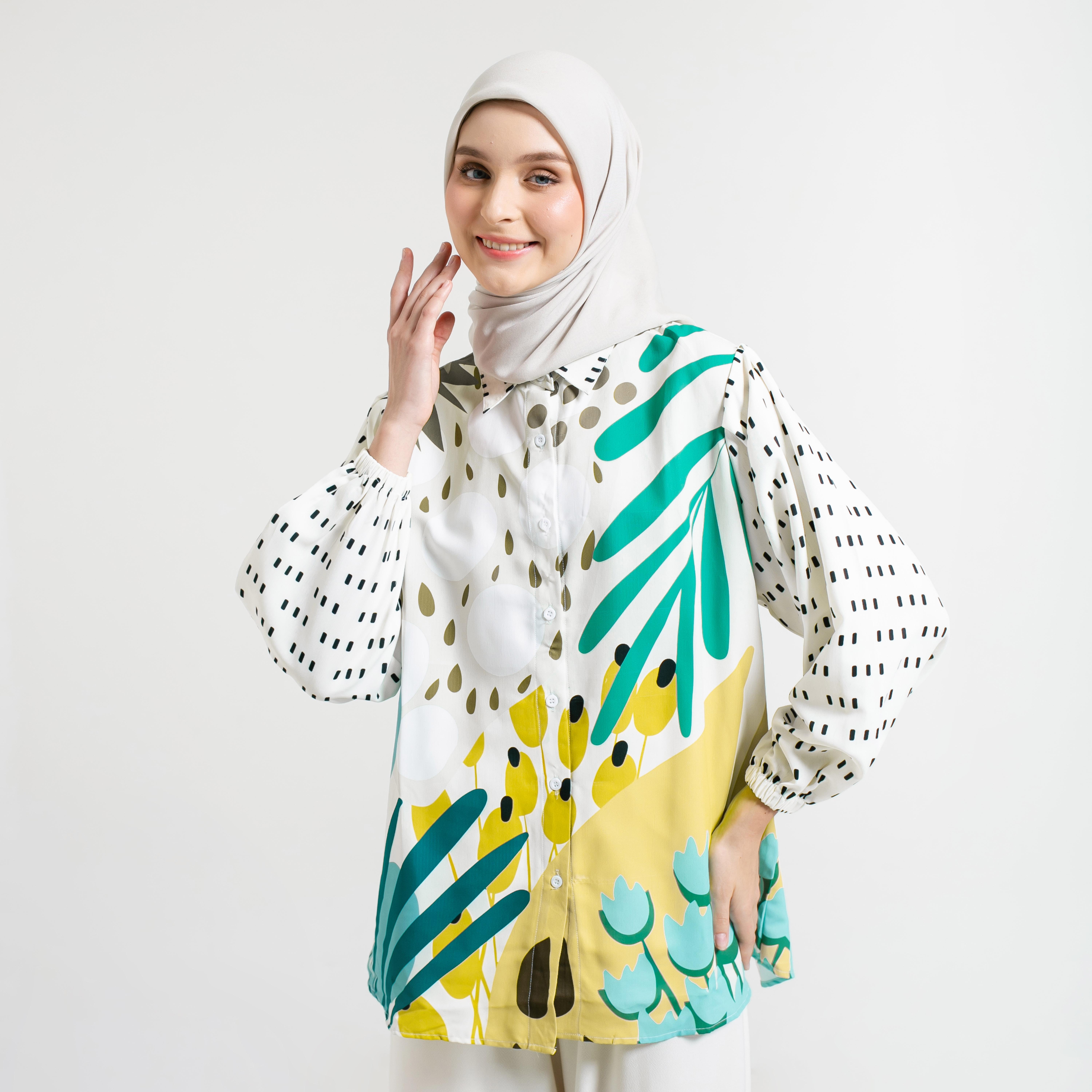 Kemeja Full Print Rumaisya by Ameela.KL