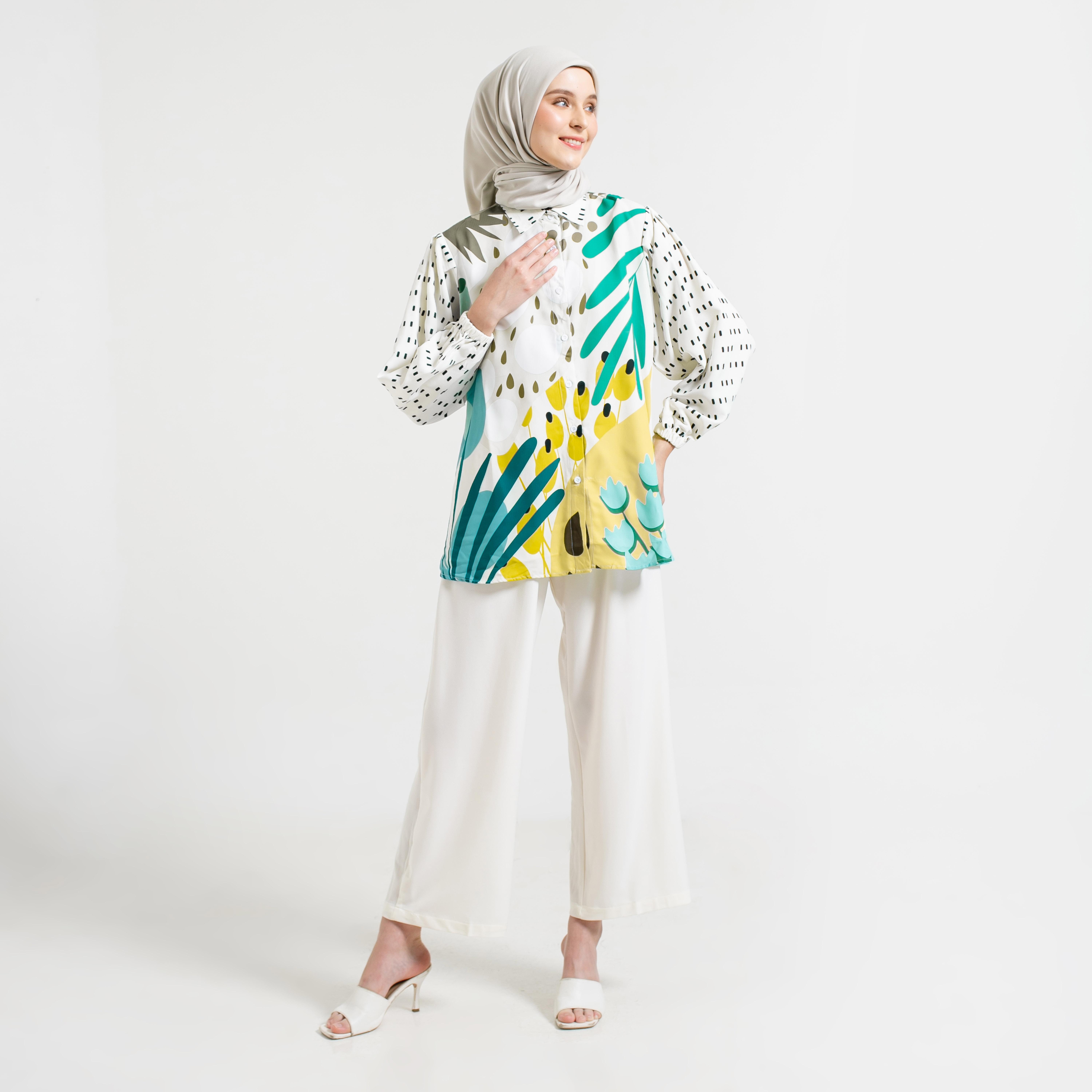 Kemeja Full Print Rumaisya by Ameela.KL