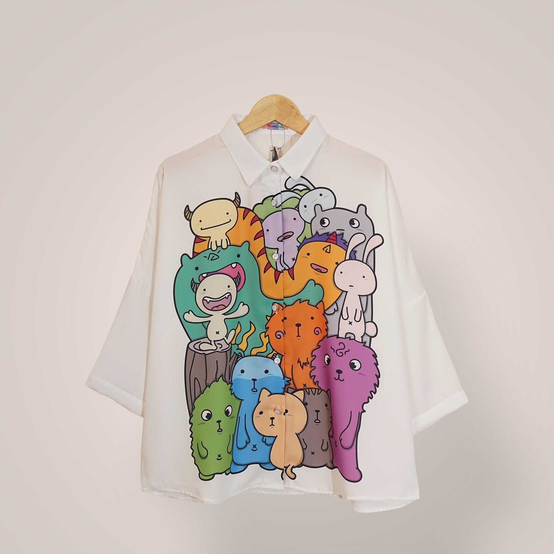 Kemeja Oversize motif Lucu by Ameela.KL