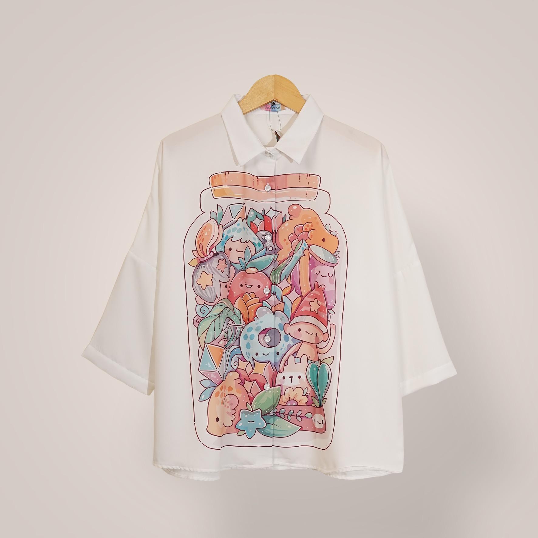 Kemeja Oversize motif Lucu by Ameela.KL