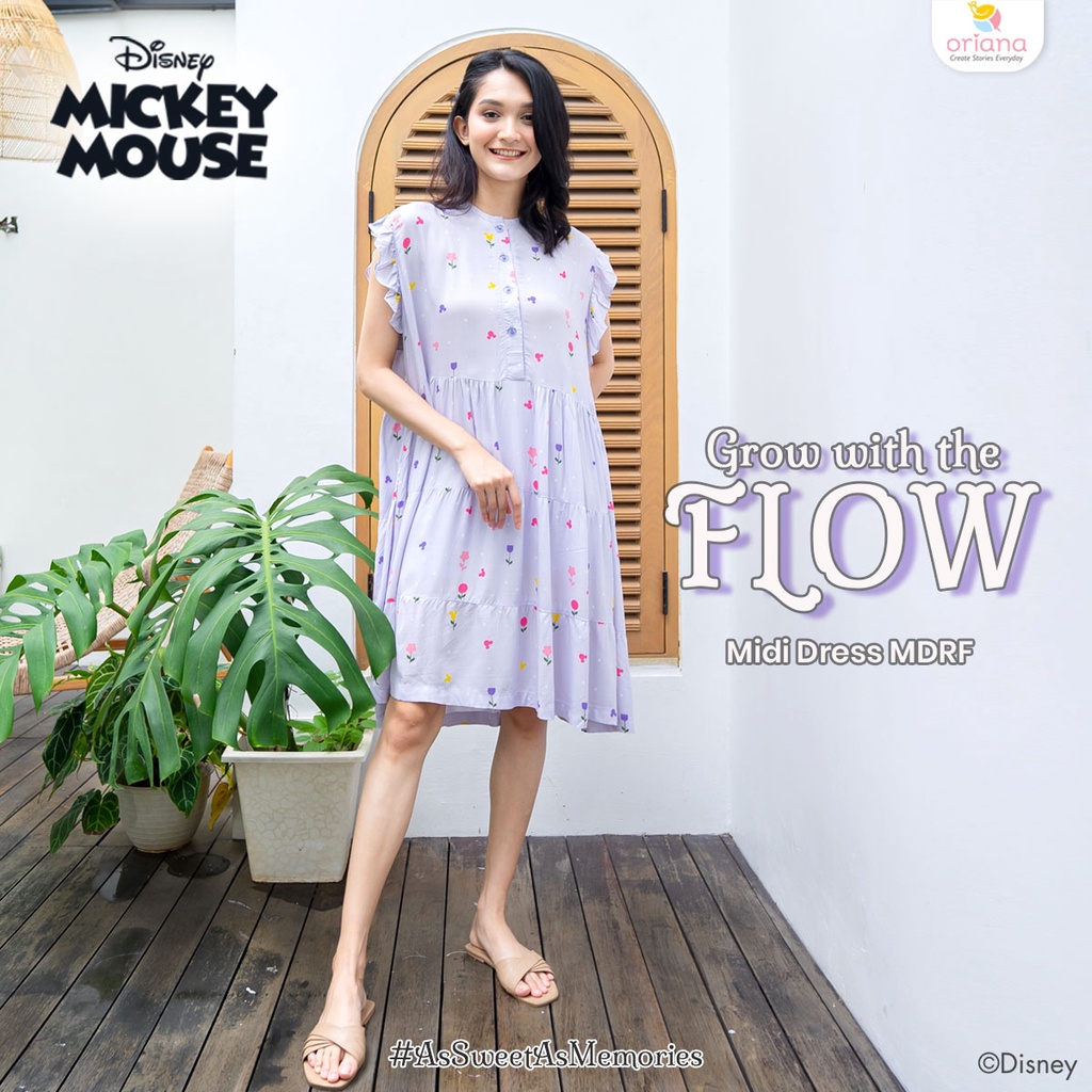 Oriana Homewear Midi Dress MDRF Mickey Mouse Flow Series