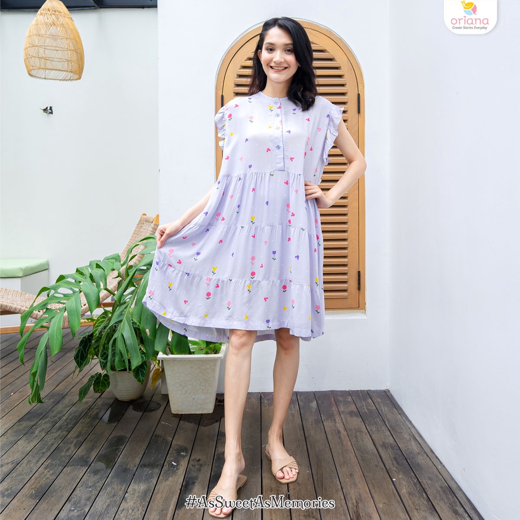Oriana Homewear Midi Dress MDRF Mickey Mouse Flow Series