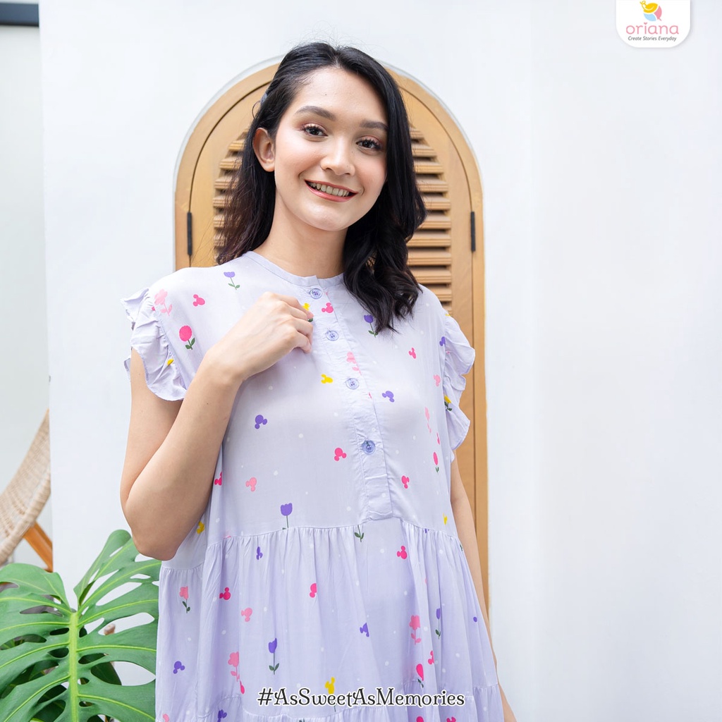 Oriana Homewear Midi Dress MDRF Mickey Mouse Flow Series