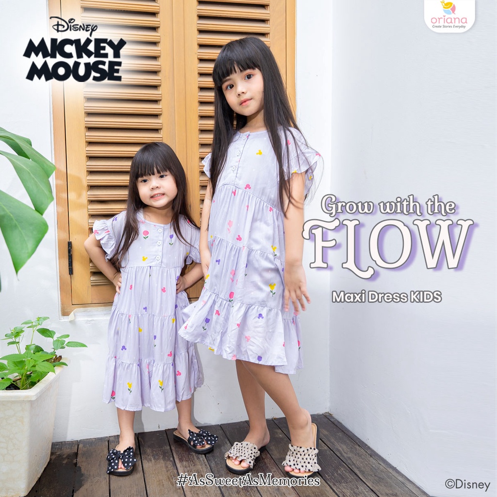 Oriana Homewear Maxi Dress Kids Mickey Mouse Flow Series