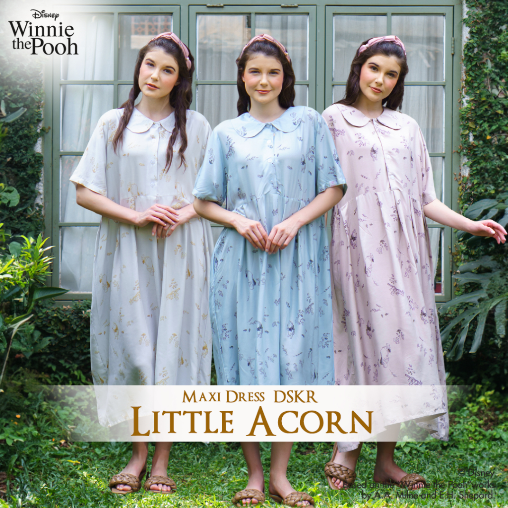 Oriana Homewear Maxi Dress Little Acrons Collar Series