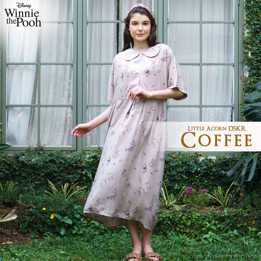 Oriana Homewear Maxi Dress Little Acrons Collar Series