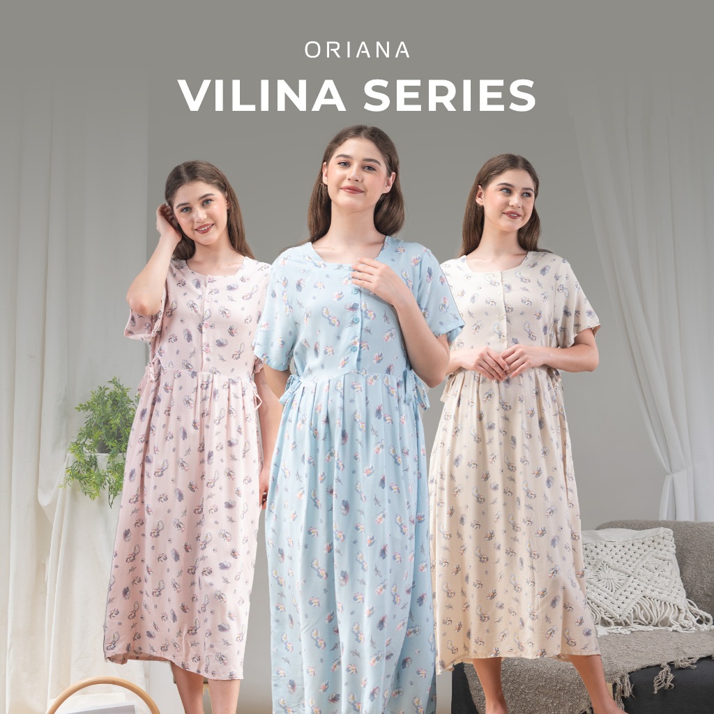 Oriana Dailywear Maxi Dress Daster Busui Cayya Vilina Series
