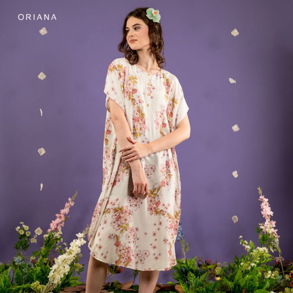 Oriana Homewear Kaftan Anneira Series | Daster Busui Pendek