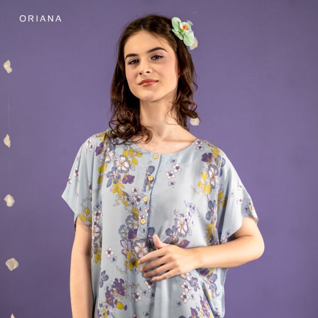 Oriana Homewear Kaftan Anneira Series | Daster Busui Pendek