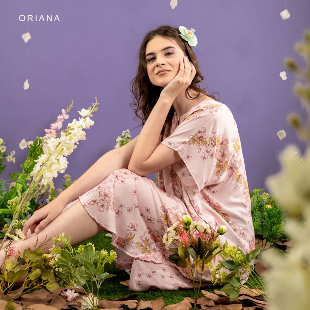 Oriana Homewear Kaftan Anneira Series | Daster Busui Pendek