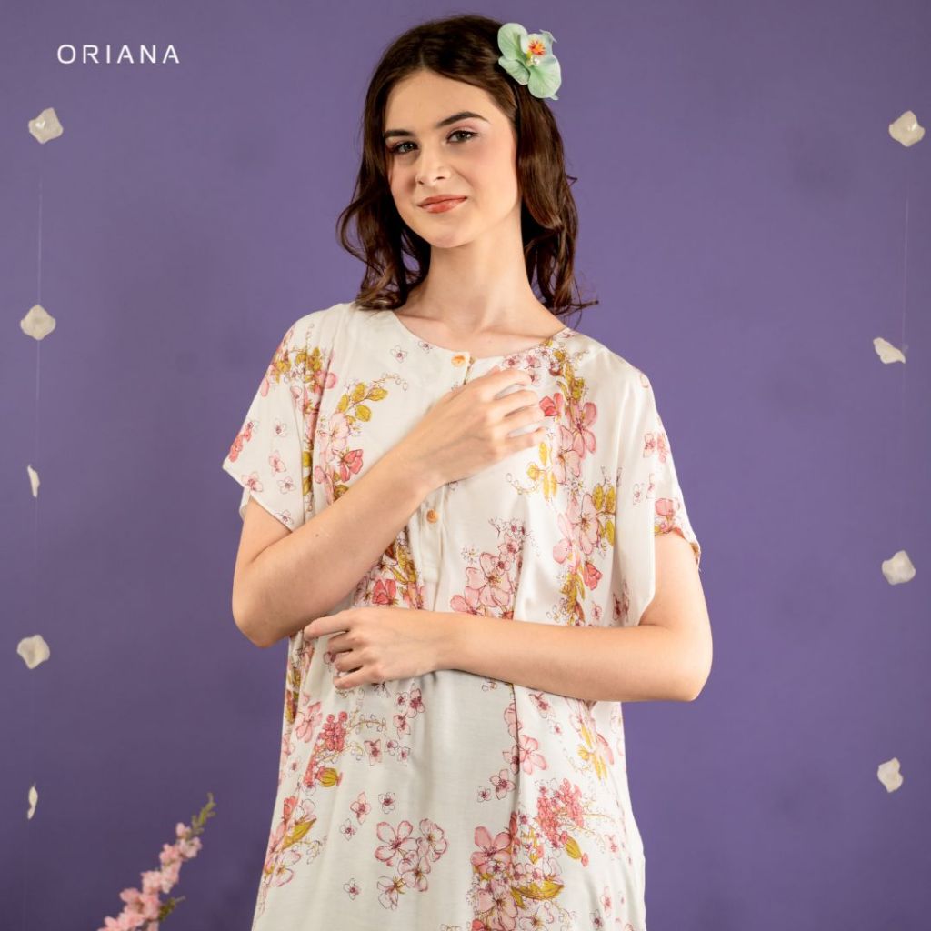 Oriana Homewear Kaftan Anneira Series | Daster Busui Pendek