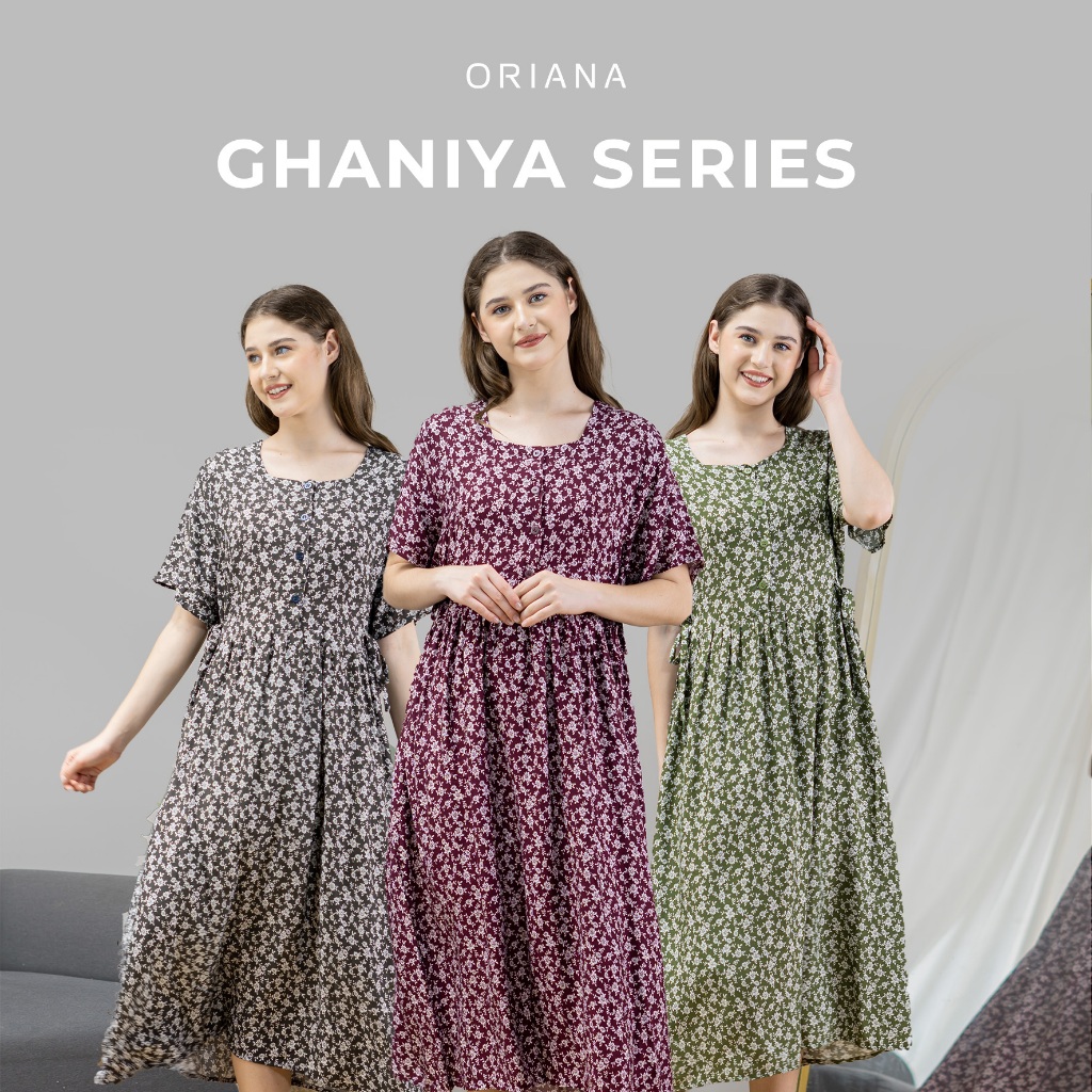 Oriana Dailywear Maxi Dress Daster Busui Cayya Ghaniya Series