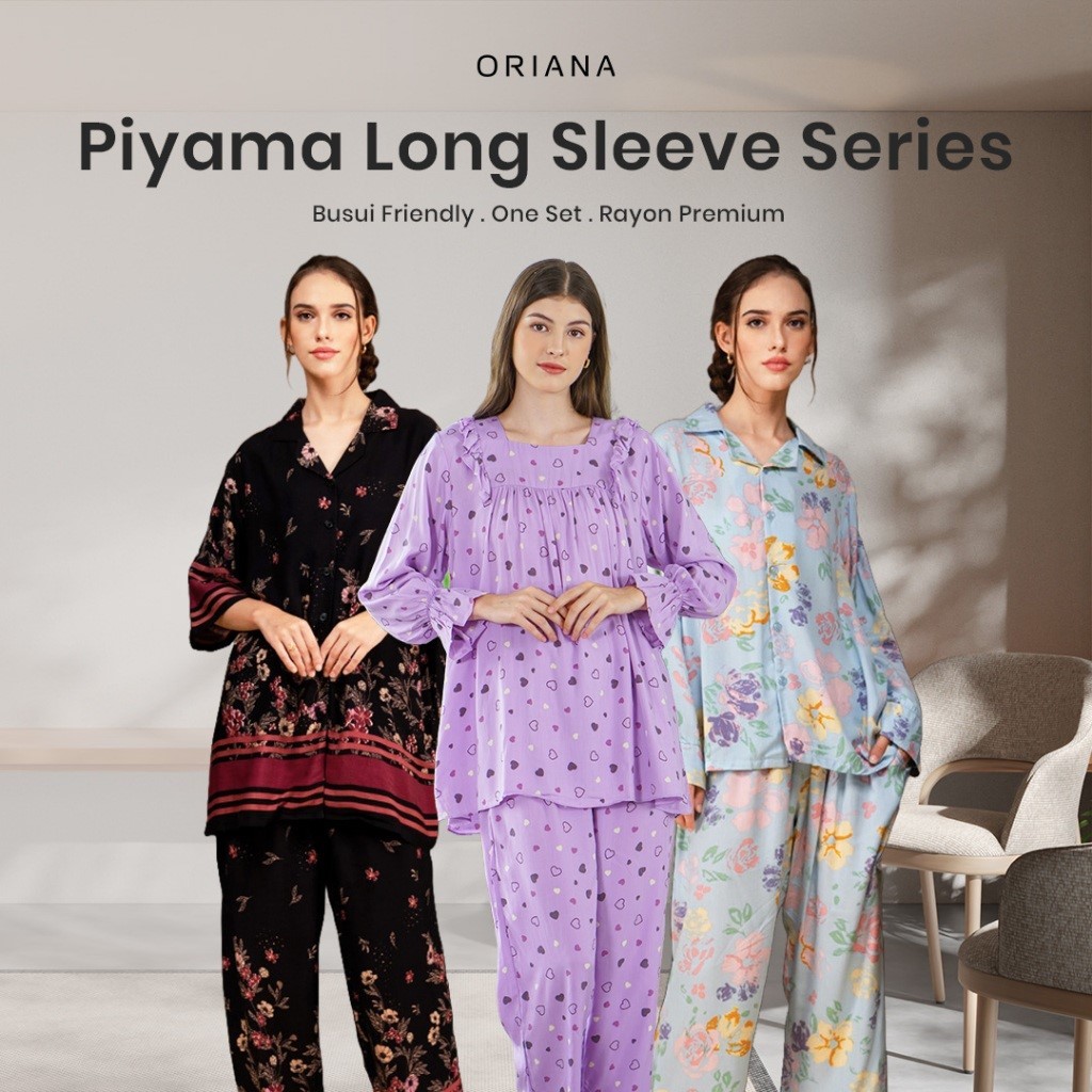 Oriana Baju Tidur Pajamas Lengan Panjang Collection
