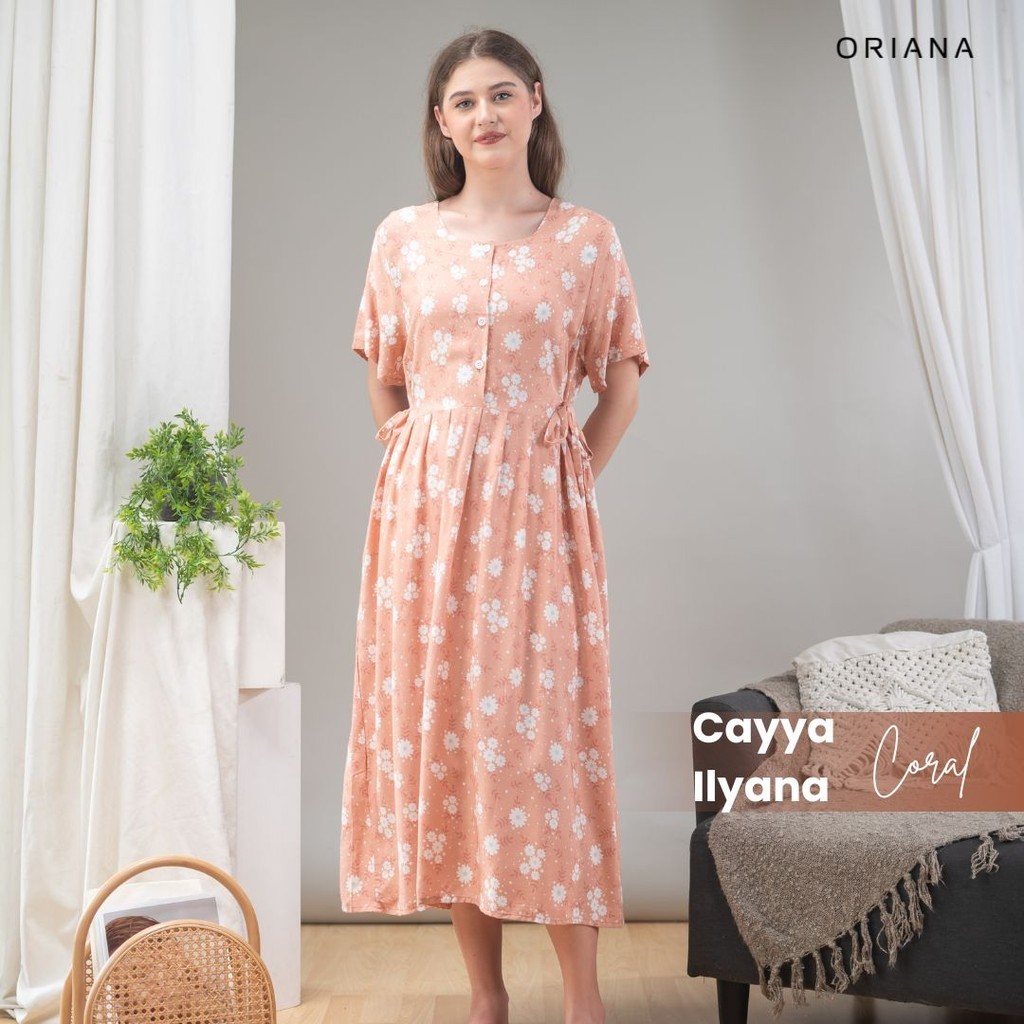 Oriana Dailywear Daster Busui Pendek Cayya Rayon Ilyana Series