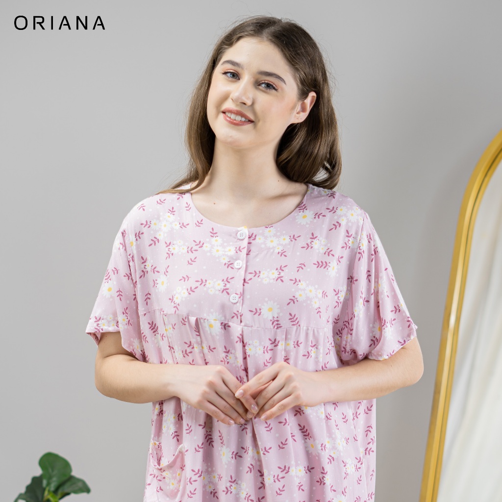 Oriana Sleepwear Piyama Puthi Ilyana Series I Baju Tidur Pajamas One Set