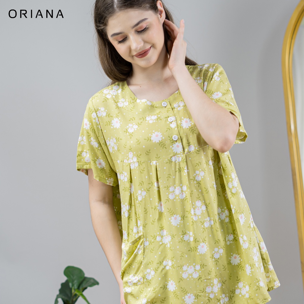 Oriana Sleepwear Piyama Puthi Ilyana Series I Baju Tidur Pajamas One Set