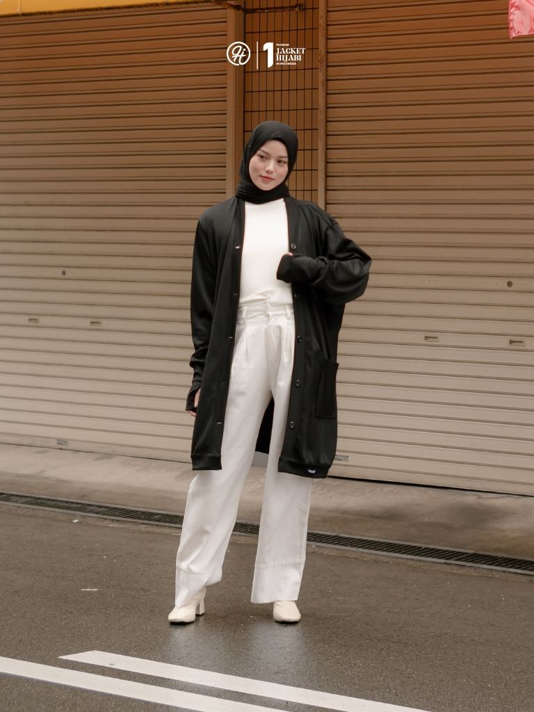 Hijacket Khadijah Outer Muslimah Modest Elegan Cardigan Wanita Syari