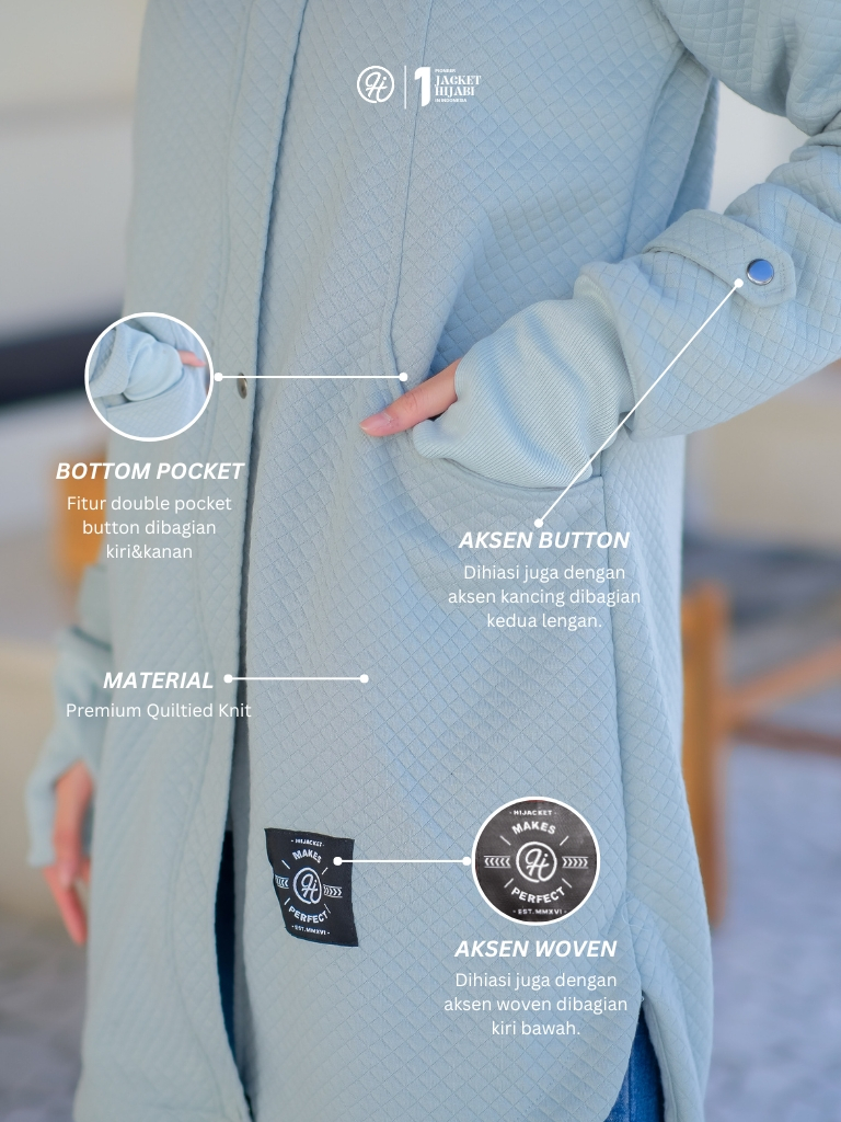 Hijacket Marwah Jaket Wanita Muslimah Modest Feminim untuk Traveling & Daily Wear