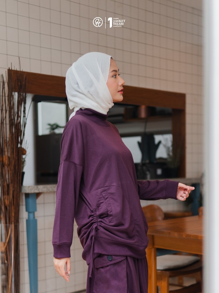Hijacket Arumi Casual Sweatshirt – Modest & Feminim dengan Tali Serut