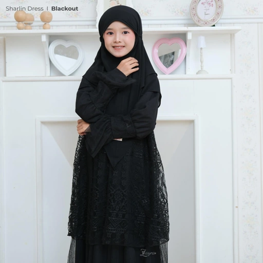 Image of Zayra Hijab - Sharlin - Gamis Anak - Series Mom & Kids