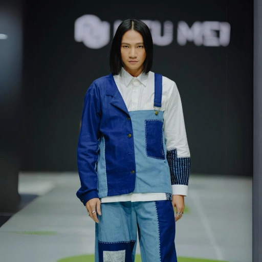 Image of NEU MEN [Exclusive Fashion Show Collection] Twilight Set Kemeja Top Pants Denim Series