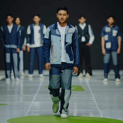 Image of NEU MEN [Exclusive Fashion Show Collection] Stratos Set Jaket Celana Pria Denim Premium