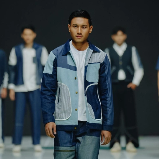 Image of NEU MEN [Exclusive Fashion Show Collection] Stratos Set Jaket Celana Pria Denim Premium