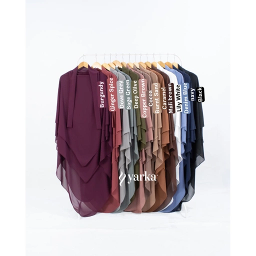 Image of FRENCH KHIMAR SYUURA 2 LAYER PANJANG YARKA
