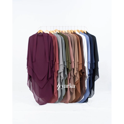 Image of FRENCH KHIMAR SYUURA 2 LAYER PANJANG YARKA