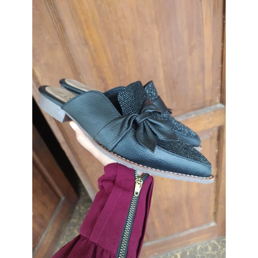 Image of TUTONG BLINK Asha Letather II POB   || Sepatu Sandal Mules || Sandal Bustong