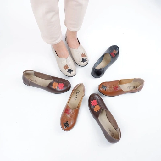 Image of Flatshoes wanita kulit sapi VIRGIN Series