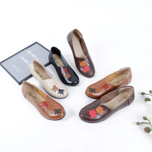 Image of Flatshoes wanita kulit sapi VIRGIN Series