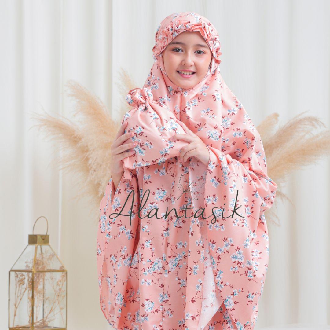 Alantasik mukena anak remaja tanggung basic polos 2in1 travel MOANA  alantasik  kisaran 6 7 8 9 10 12 13 tahun