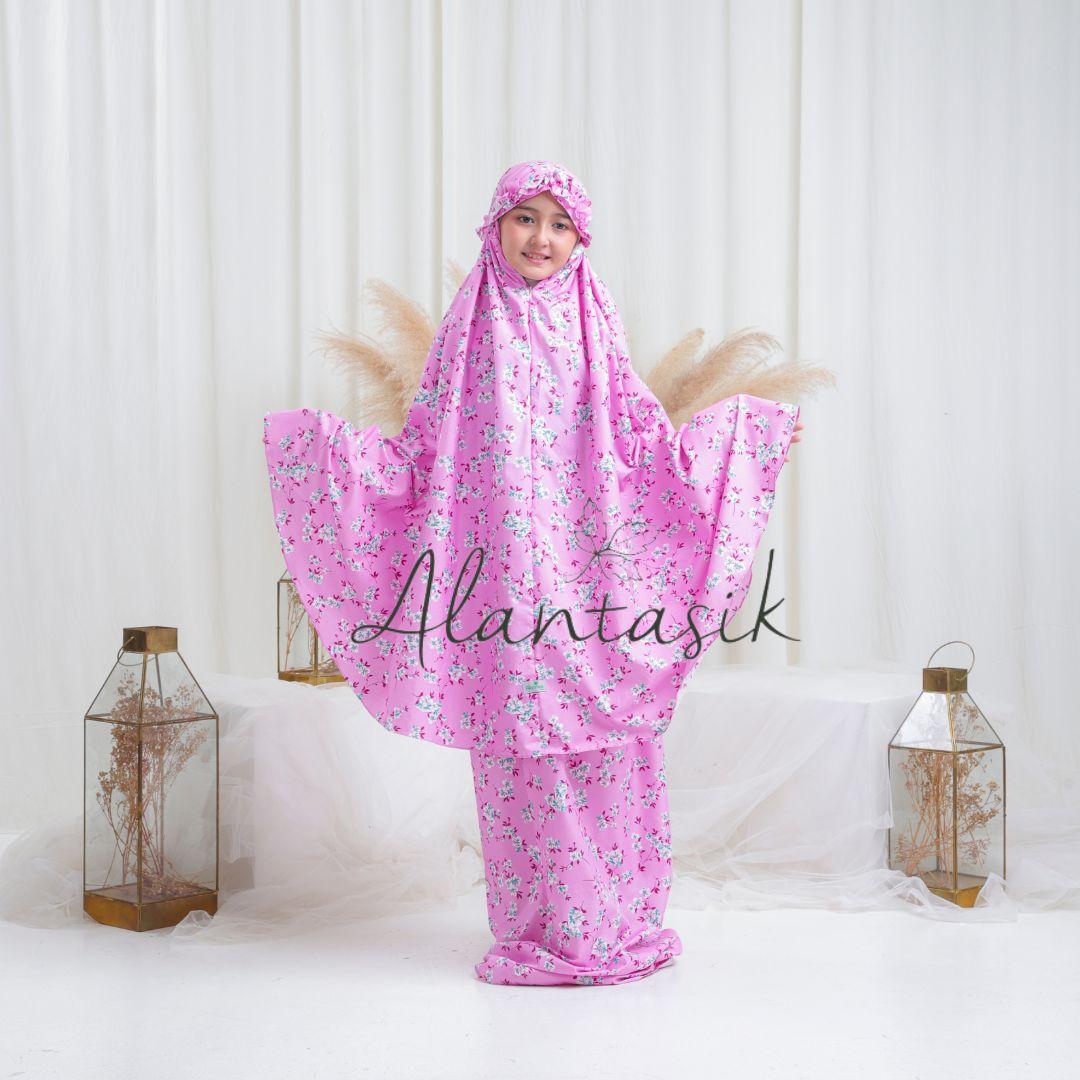 Alantasik mukena anak remaja tanggung basic polos 2in1 travel MOANA  alantasik  kisaran 6 7 8 9 10 12 13 tahun