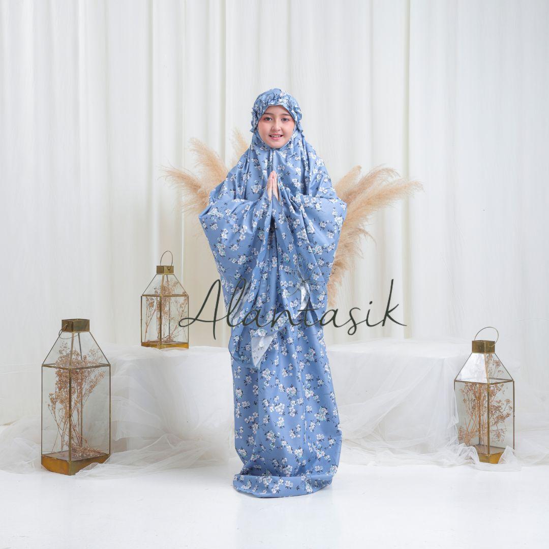 Alantasik mukena anak remaja tanggung basic polos 2in1 travel MOANA  alantasik  kisaran 6 7 8 9 10 12 13 tahun
