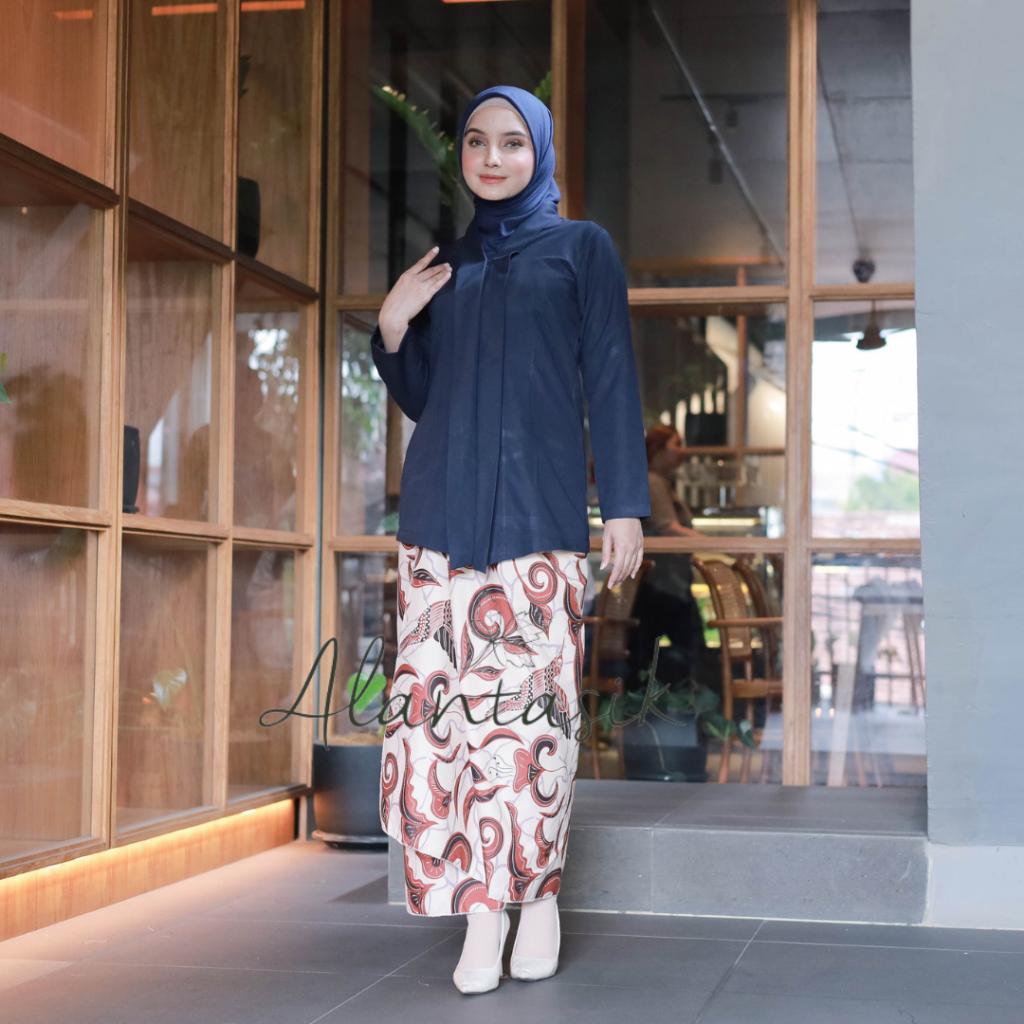 Kebaya Kartini Polos Lengan Panjang bahan katun by alantasik